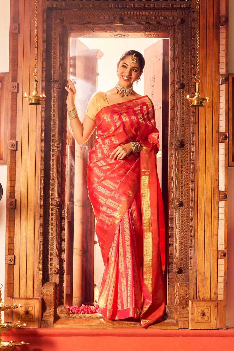 Mangalam-Pink Kanchipuram Silk Saree