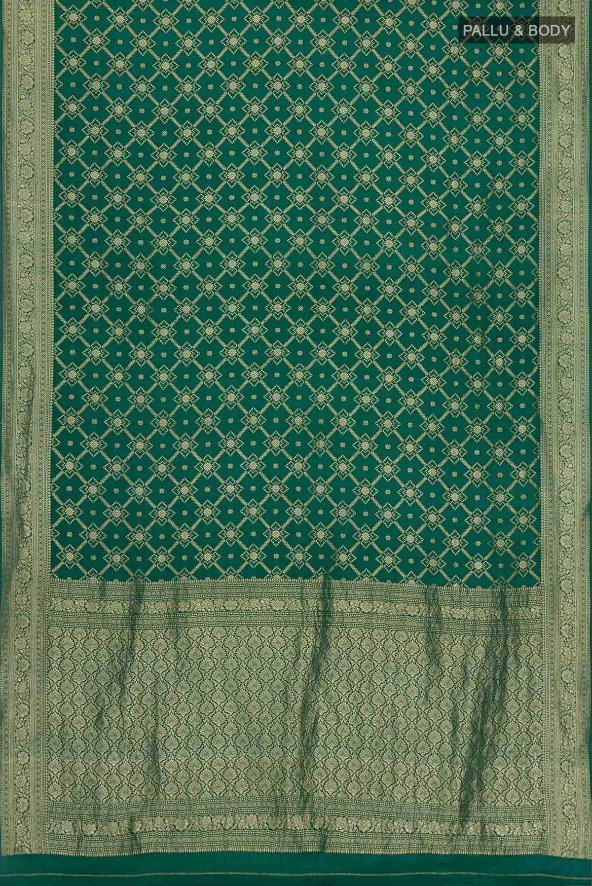 Green Crepe Saree