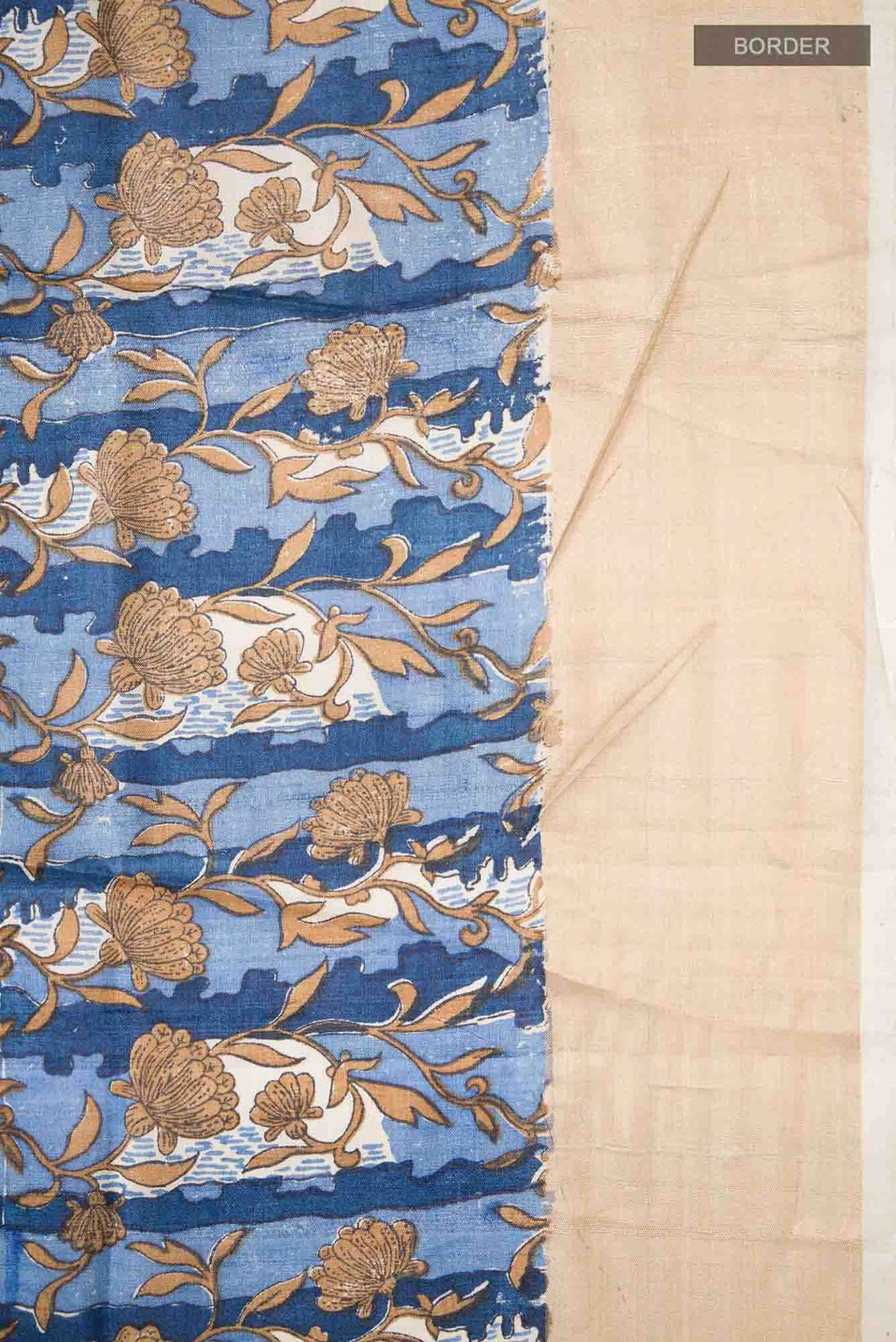 Blue Bhagalpuri Tussar Silk Saree
