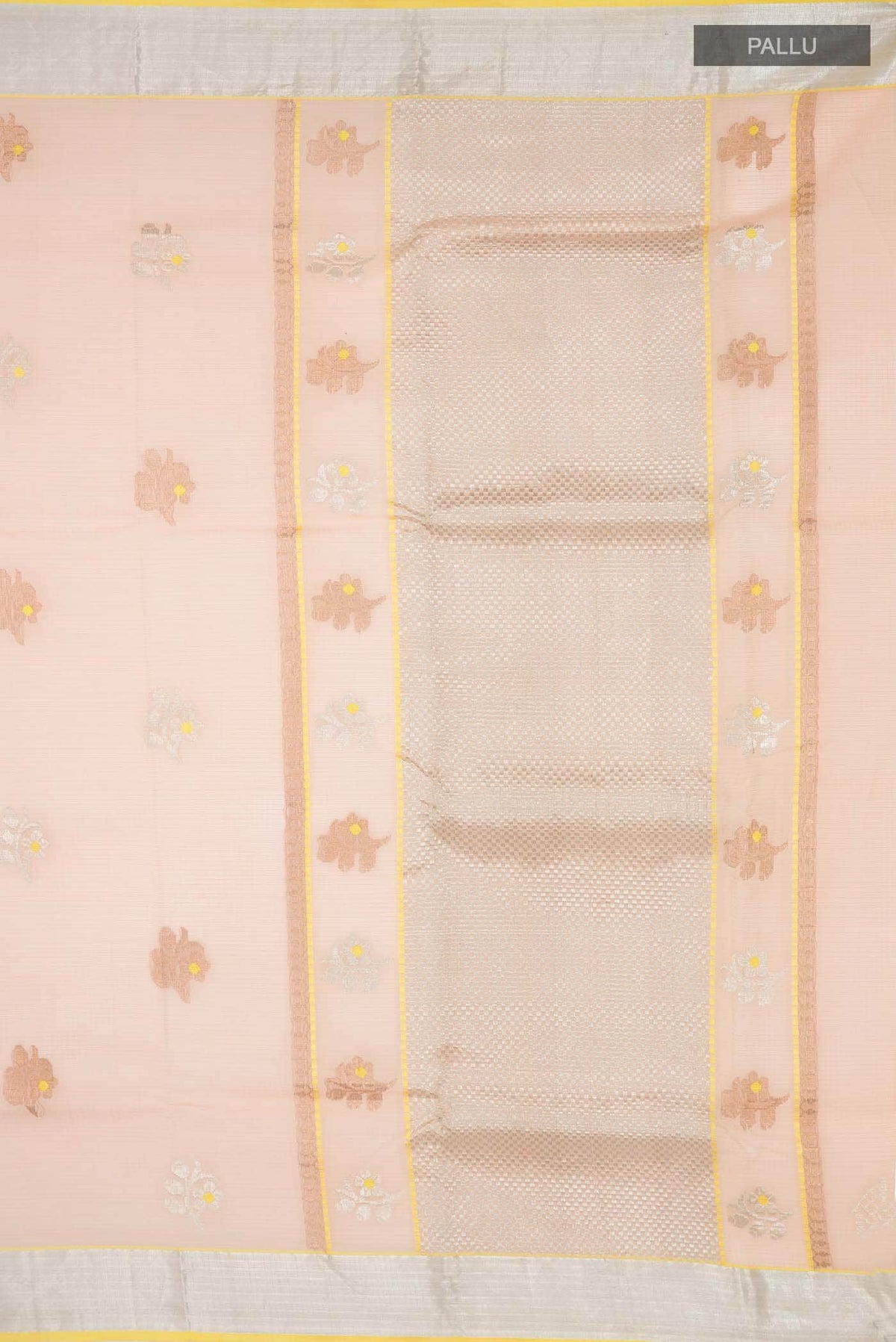 Peach Kota Silk Saree