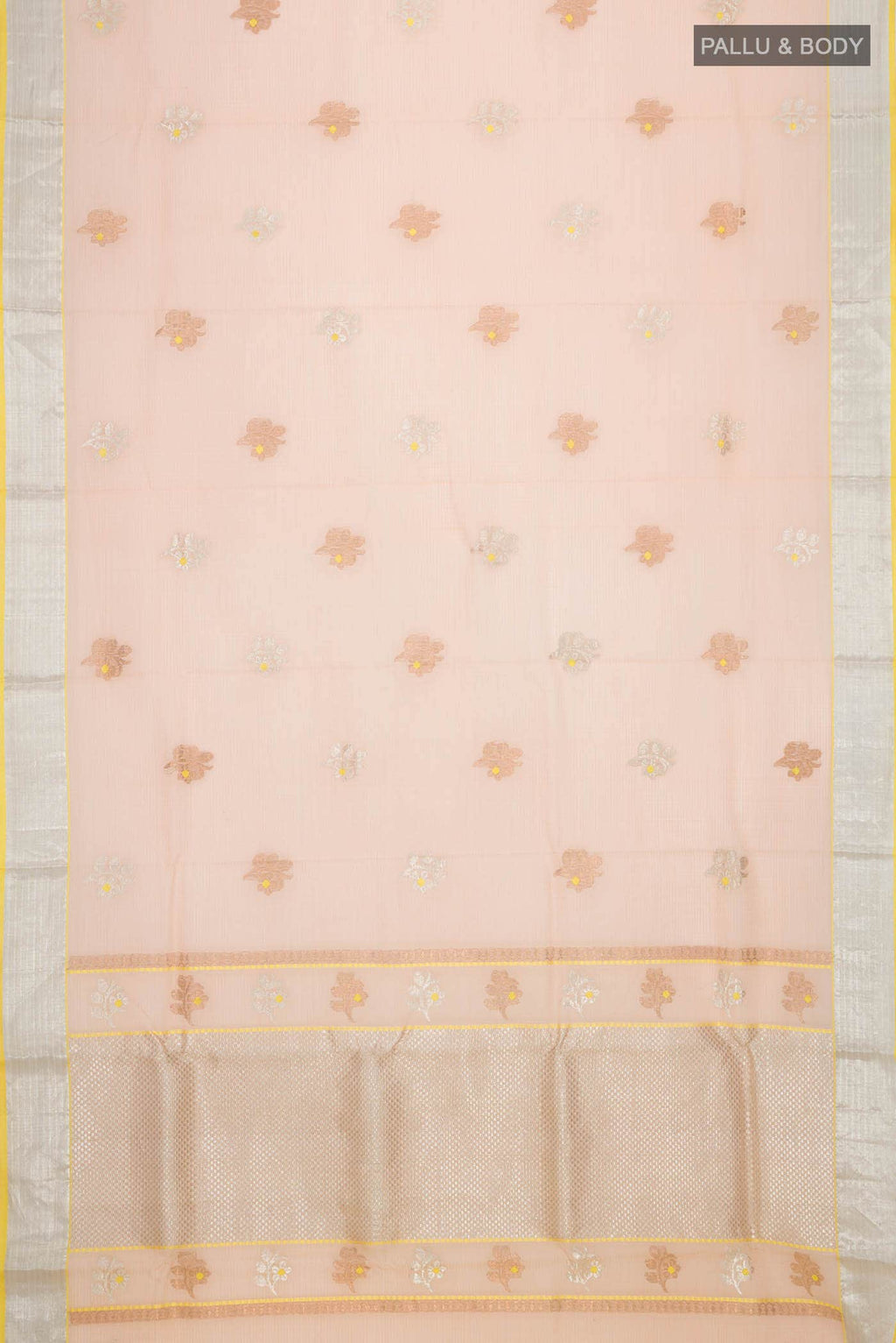 Peach Kota Silk Saree