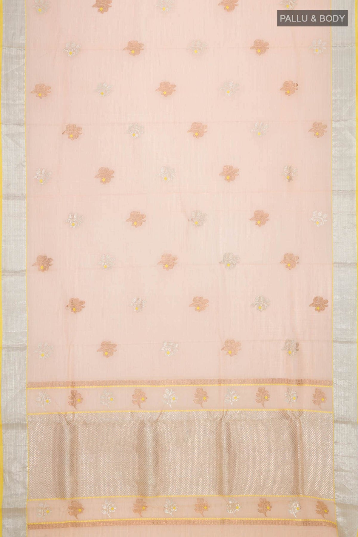 Peach Kota Silk Saree