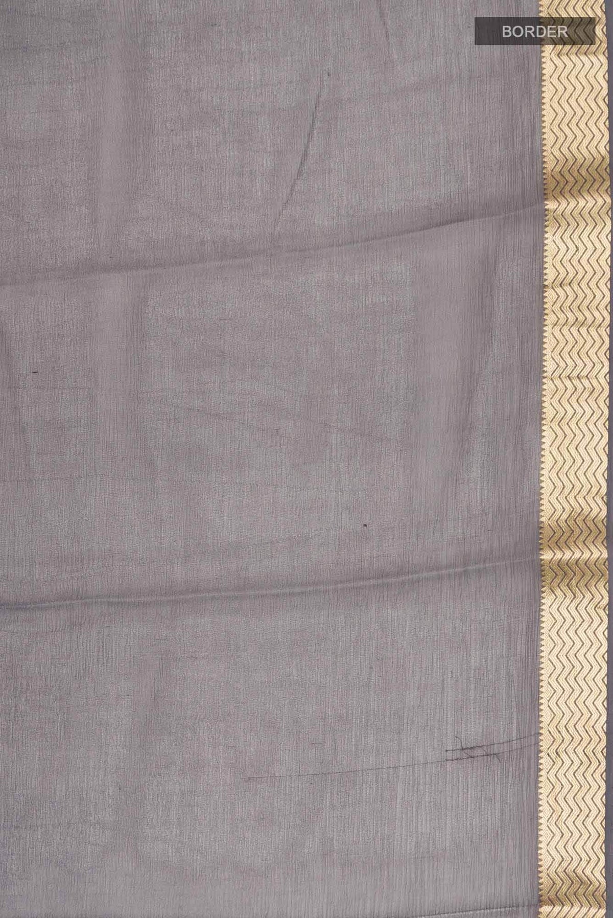 Grey Mysore Chiffon Saree
