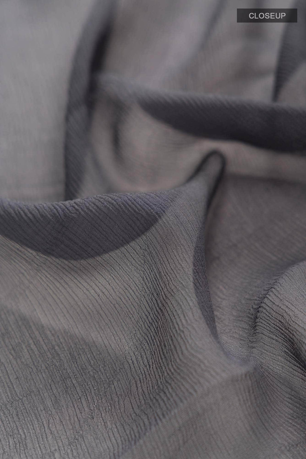Grey Mysore Chiffon Saree