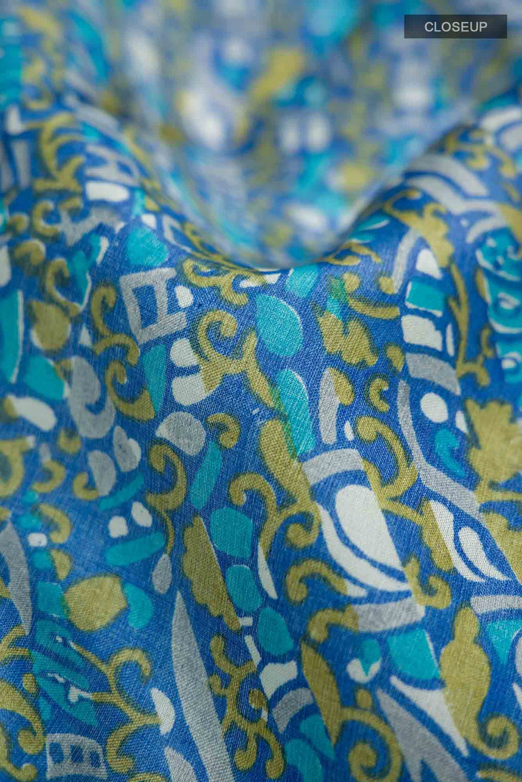 Blue Bhagalpuri Tussar Silk Saree