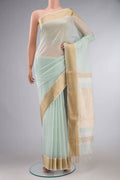 Light Green Maheshwari Silk Cotton Saree