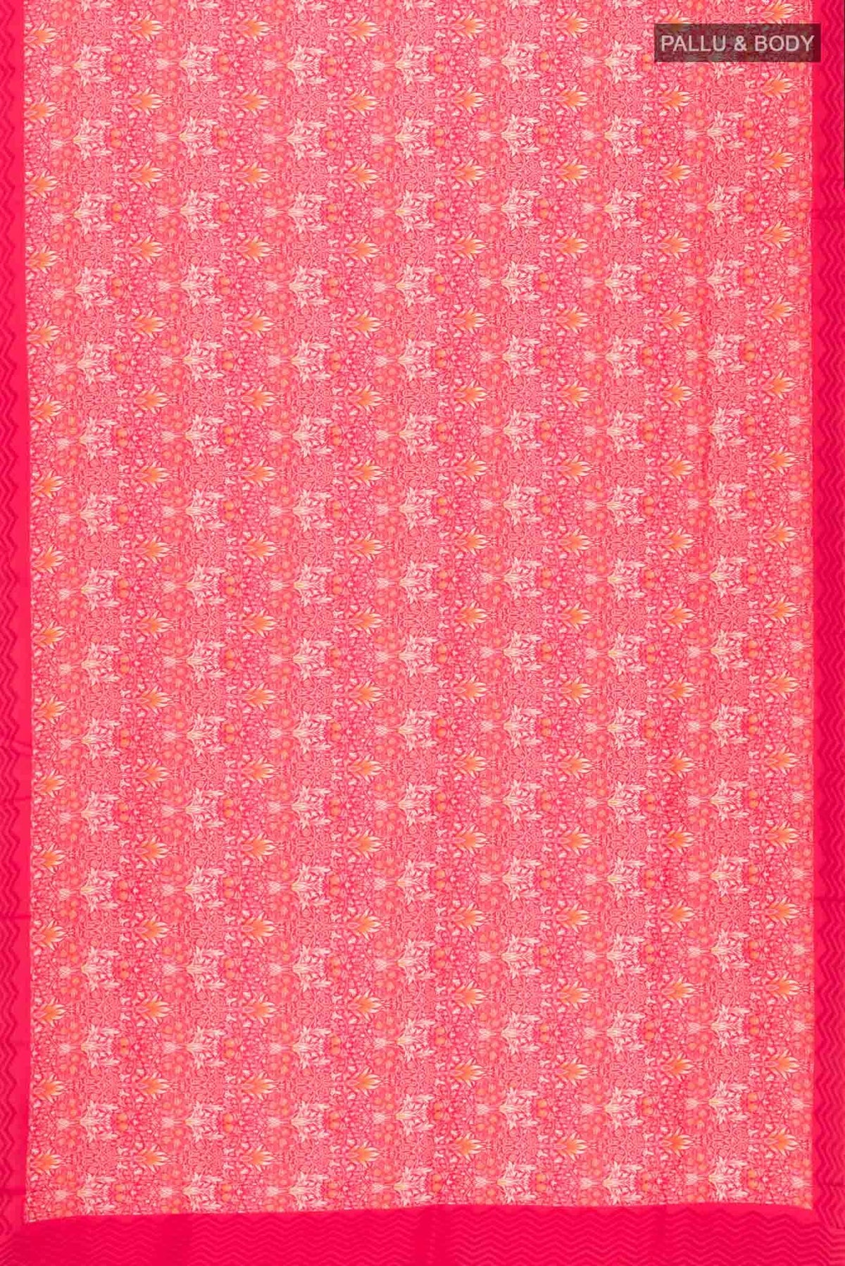 Red Printed Silk Saree