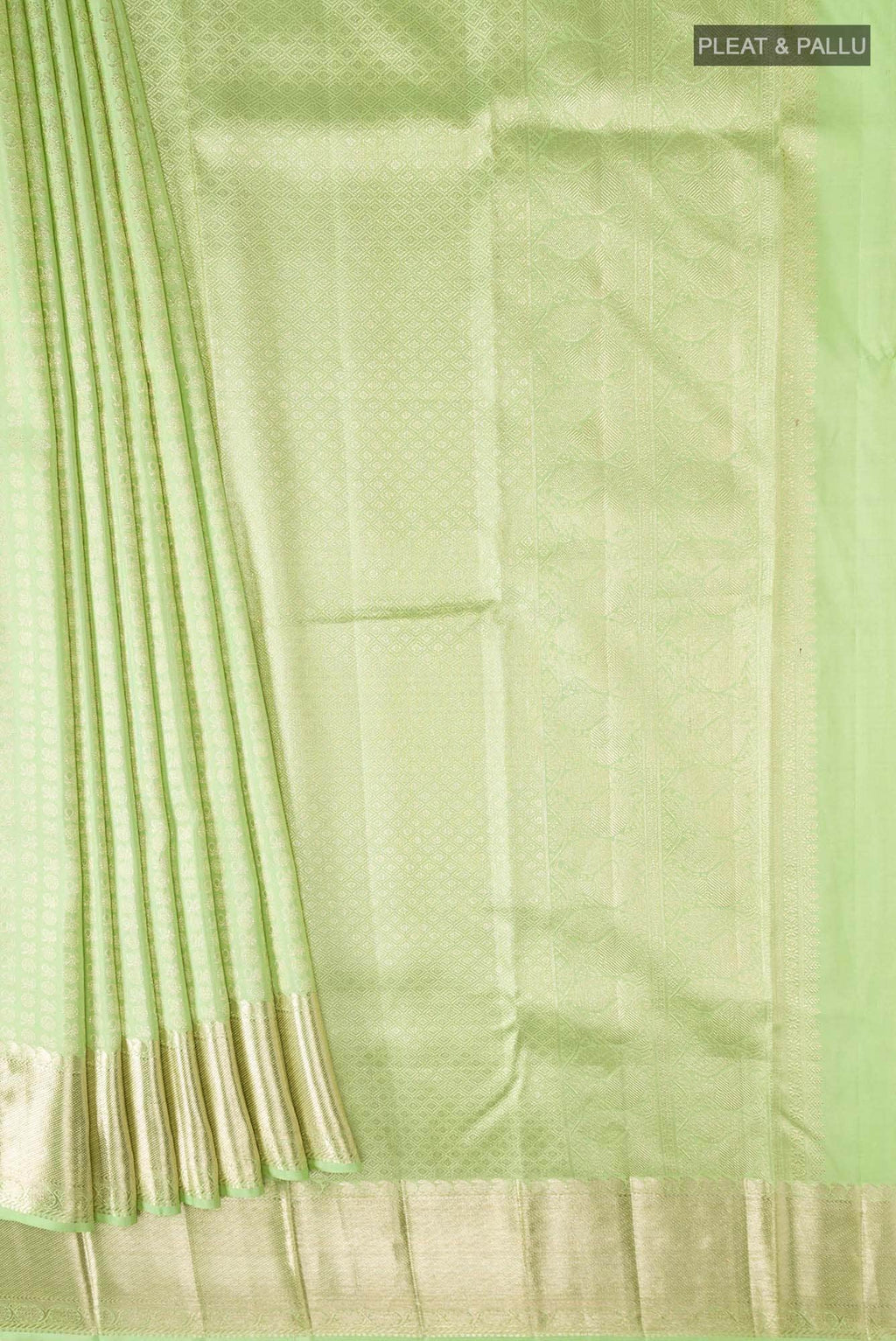 Pista Green Kanjivaram Silk Saree
