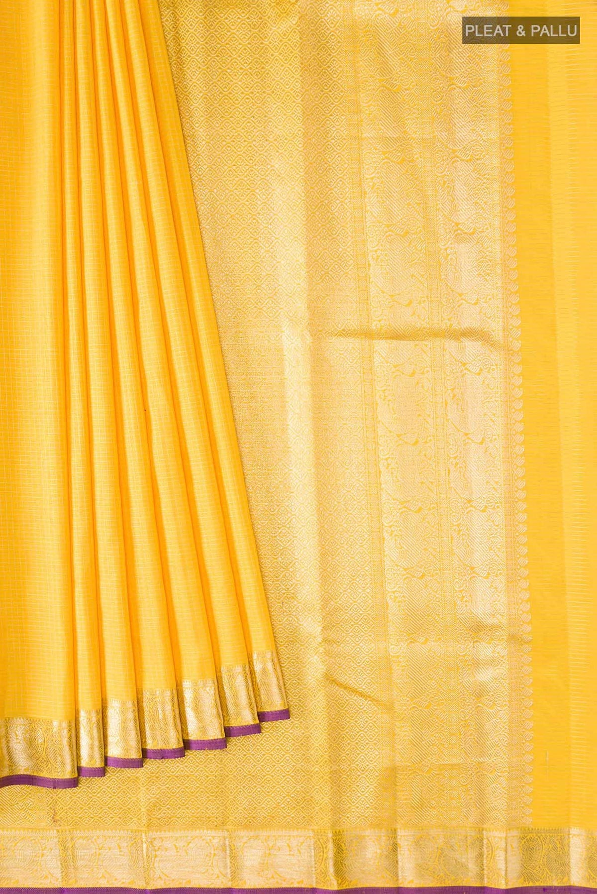 Yellow Kanjivaram Silk Saree