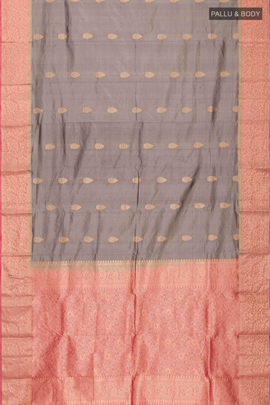 Grey Bangalore Silk - kadyal Saree
