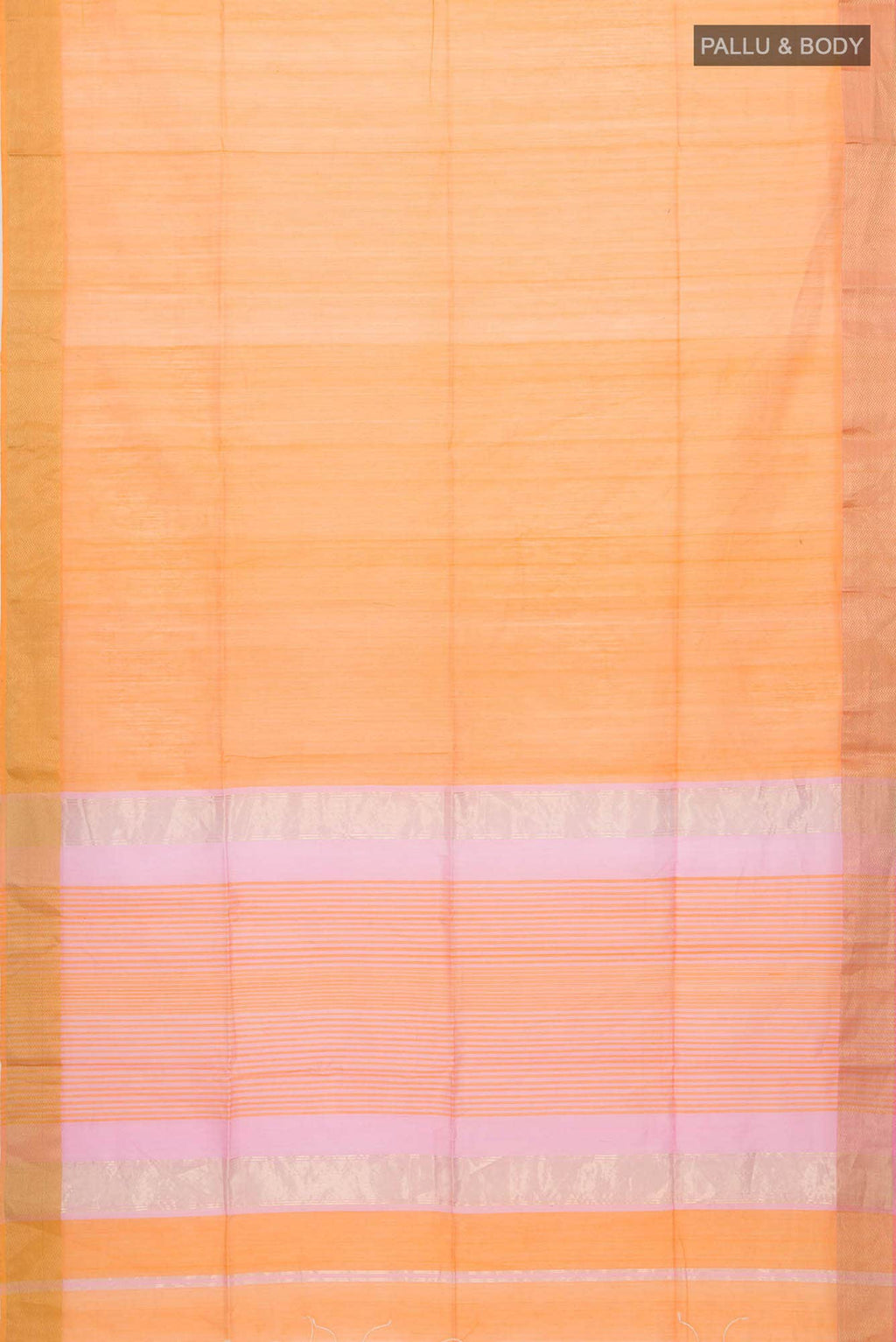Orange Maheshwari Silk Cotton Saree