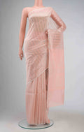 Peach Maheshwari Silk Cotton Saree