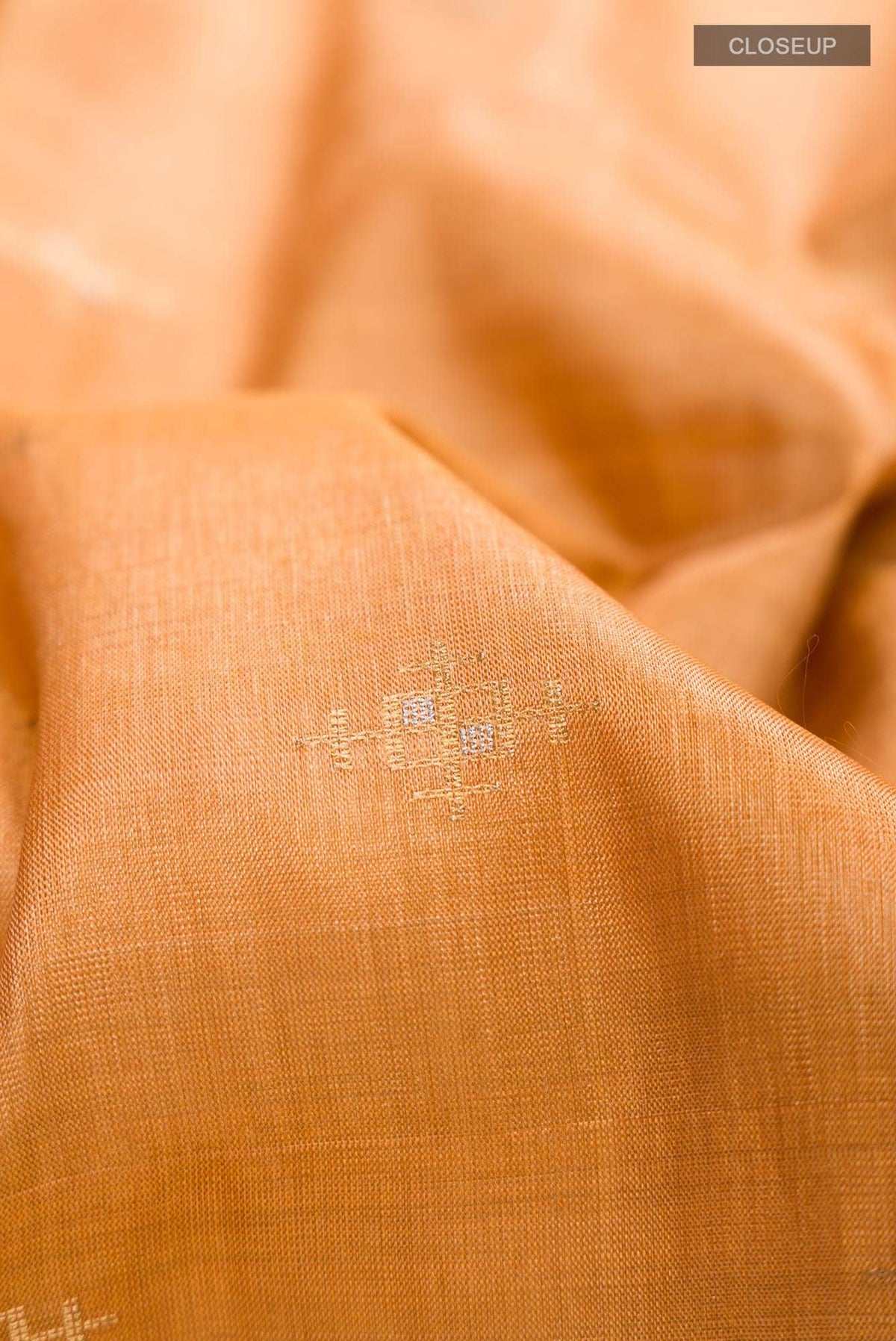 Mustard Bhagalpuri Tussar Silk Saree