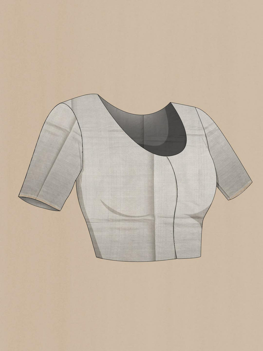 Grey Tussar Silk Saree