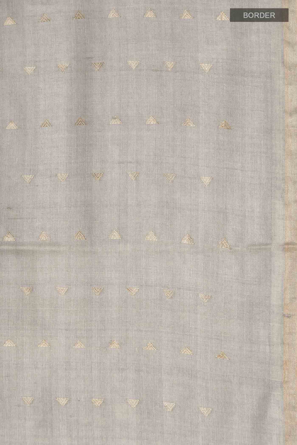 Grey Tussar Silk Saree