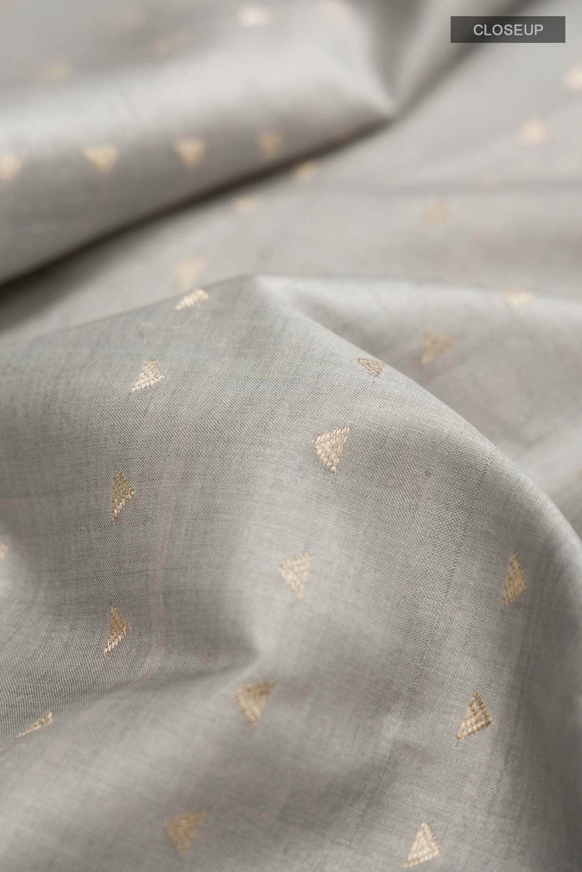 Grey Tussar Silk Saree