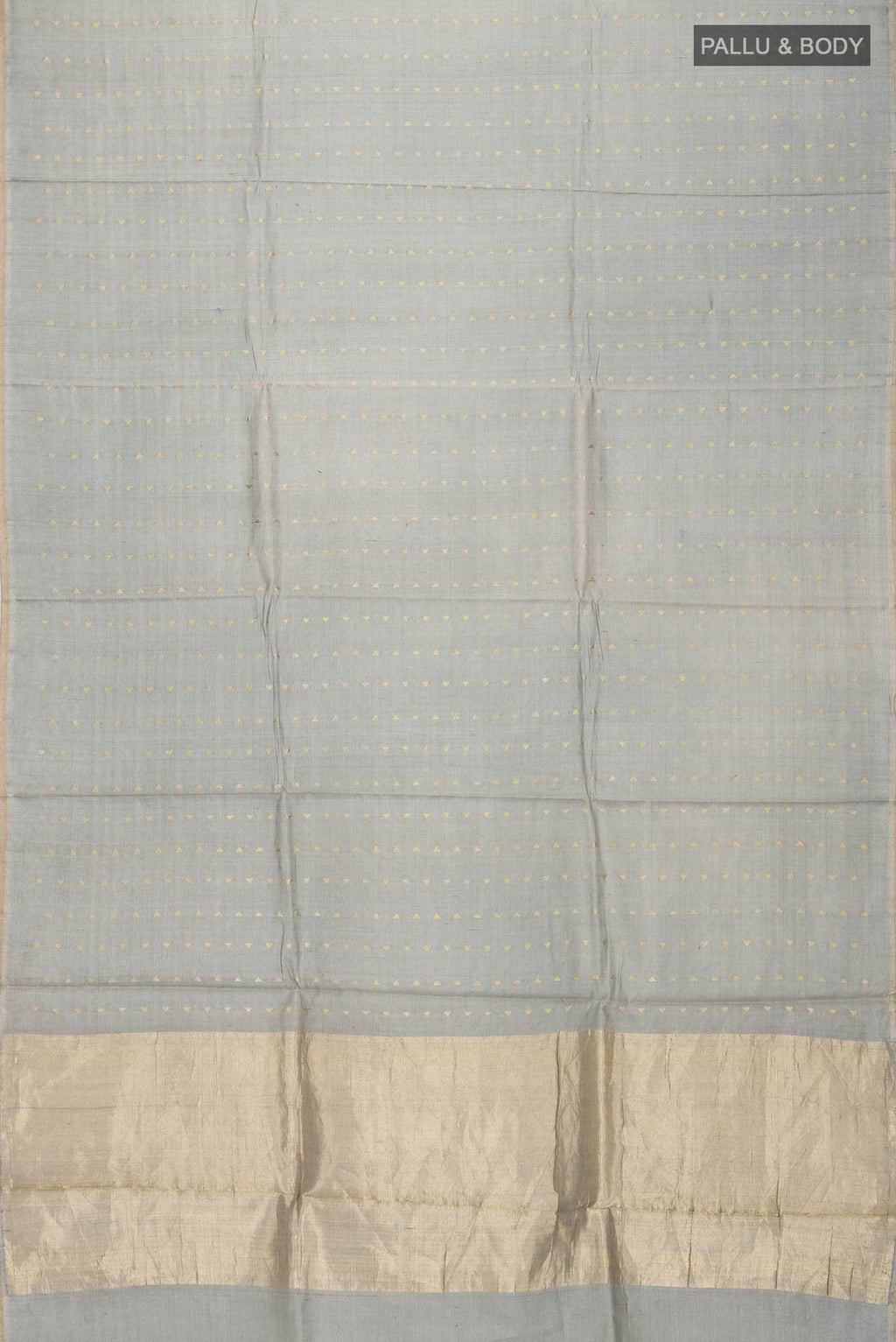 Grey Tussar Silk Saree