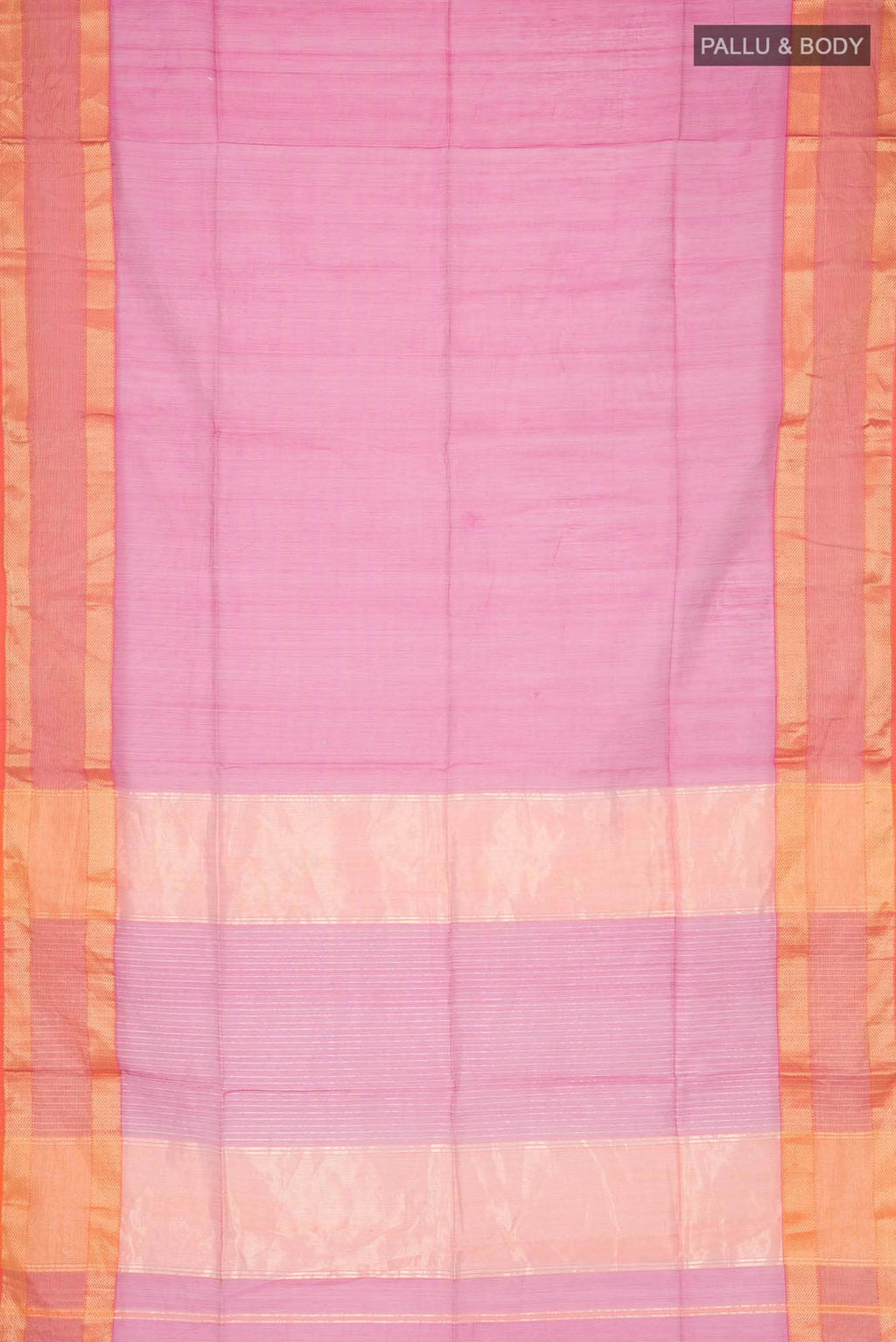 Pink Blended Maheshwari Silk Cotton Saree