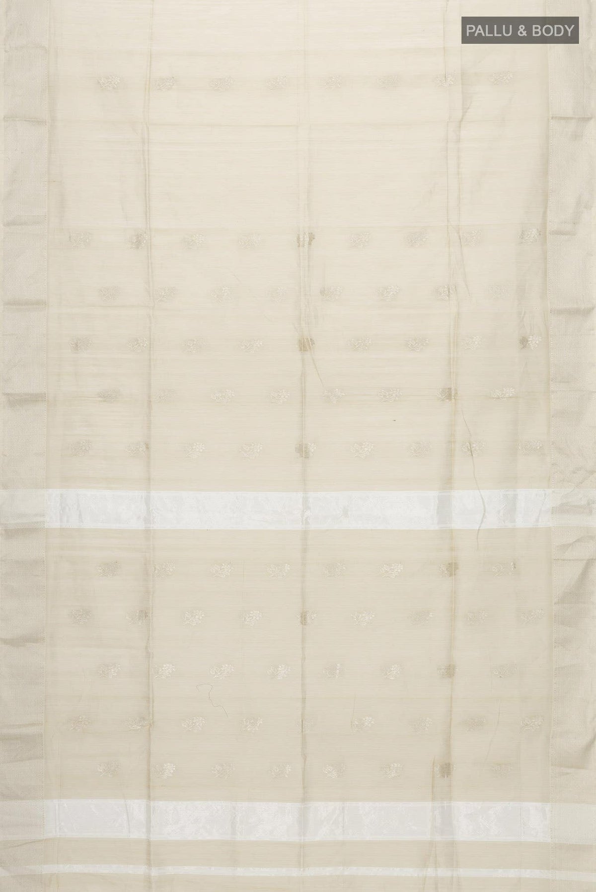 Beige Maheshwari Silk Cotton Saree