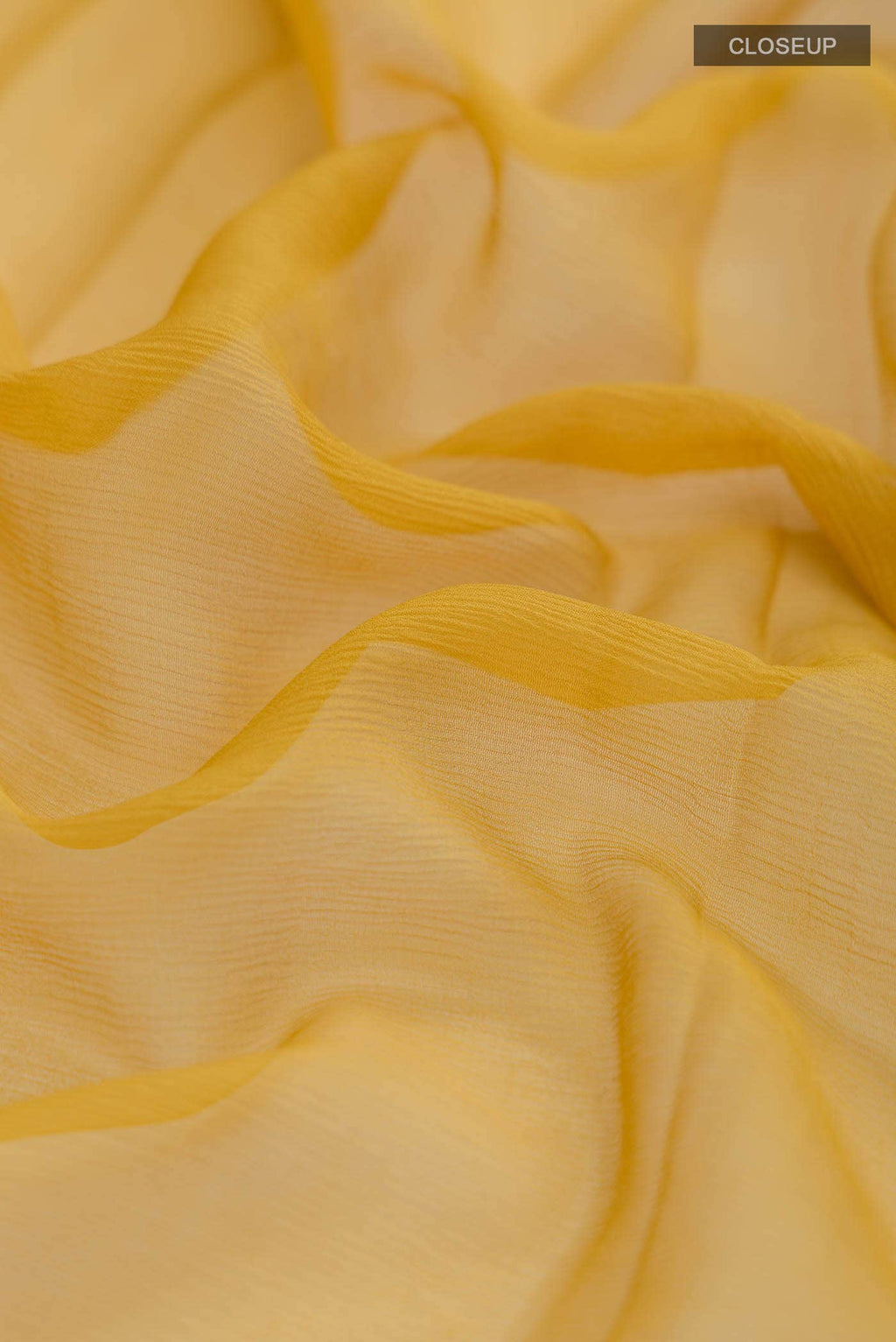 Yellow Mysore Chiffon Saree