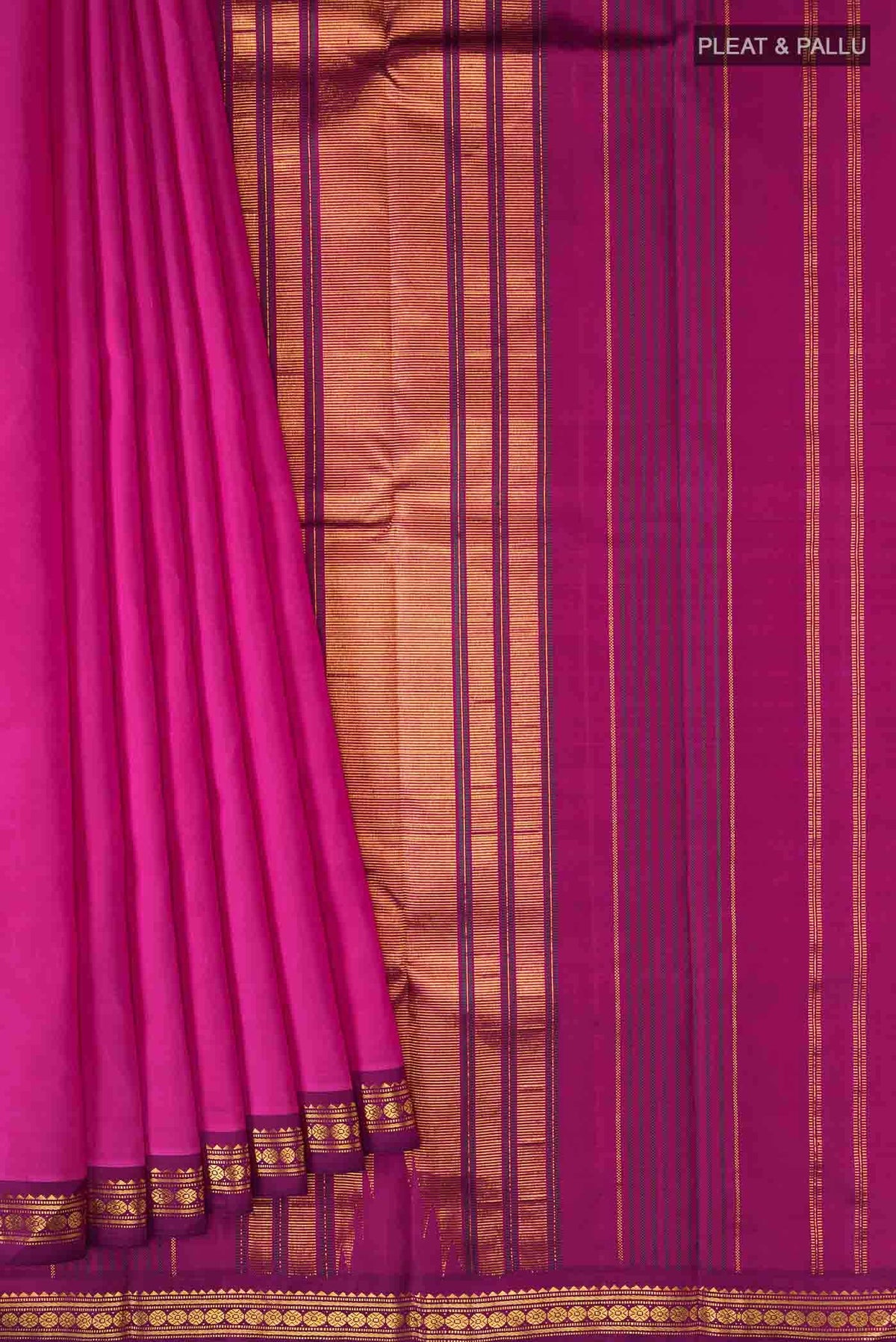 Rani Pink Kanchipuram Silk Saree