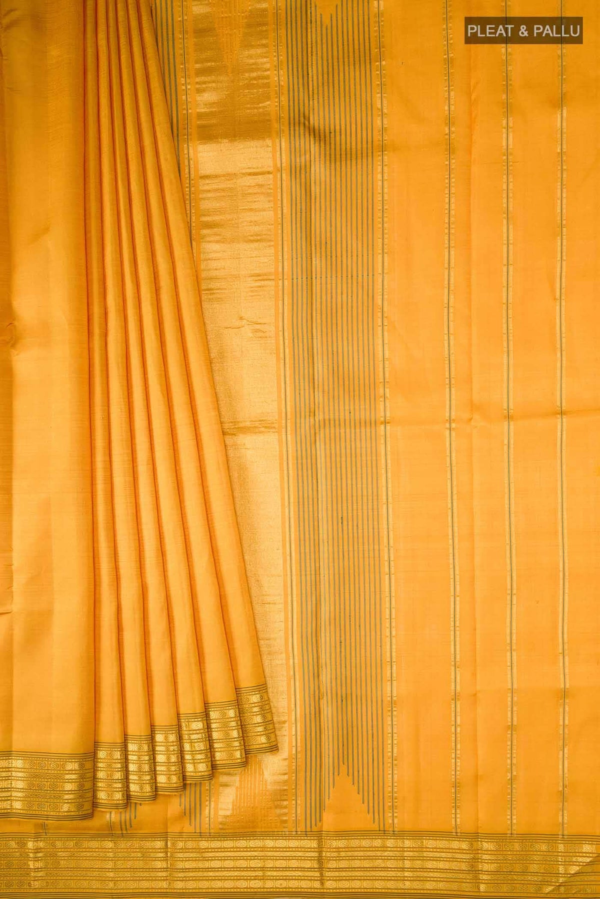Yellow Kanjivaram Silk Saree