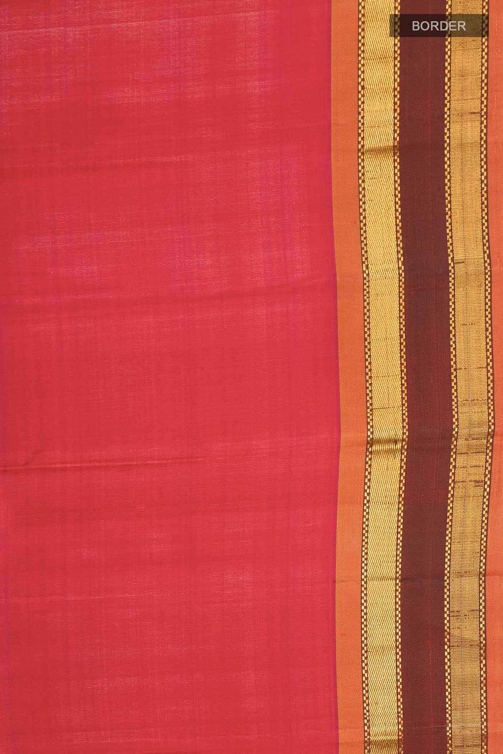 Orange with Pink Dual Tone Kanjivaram Silk Saree
