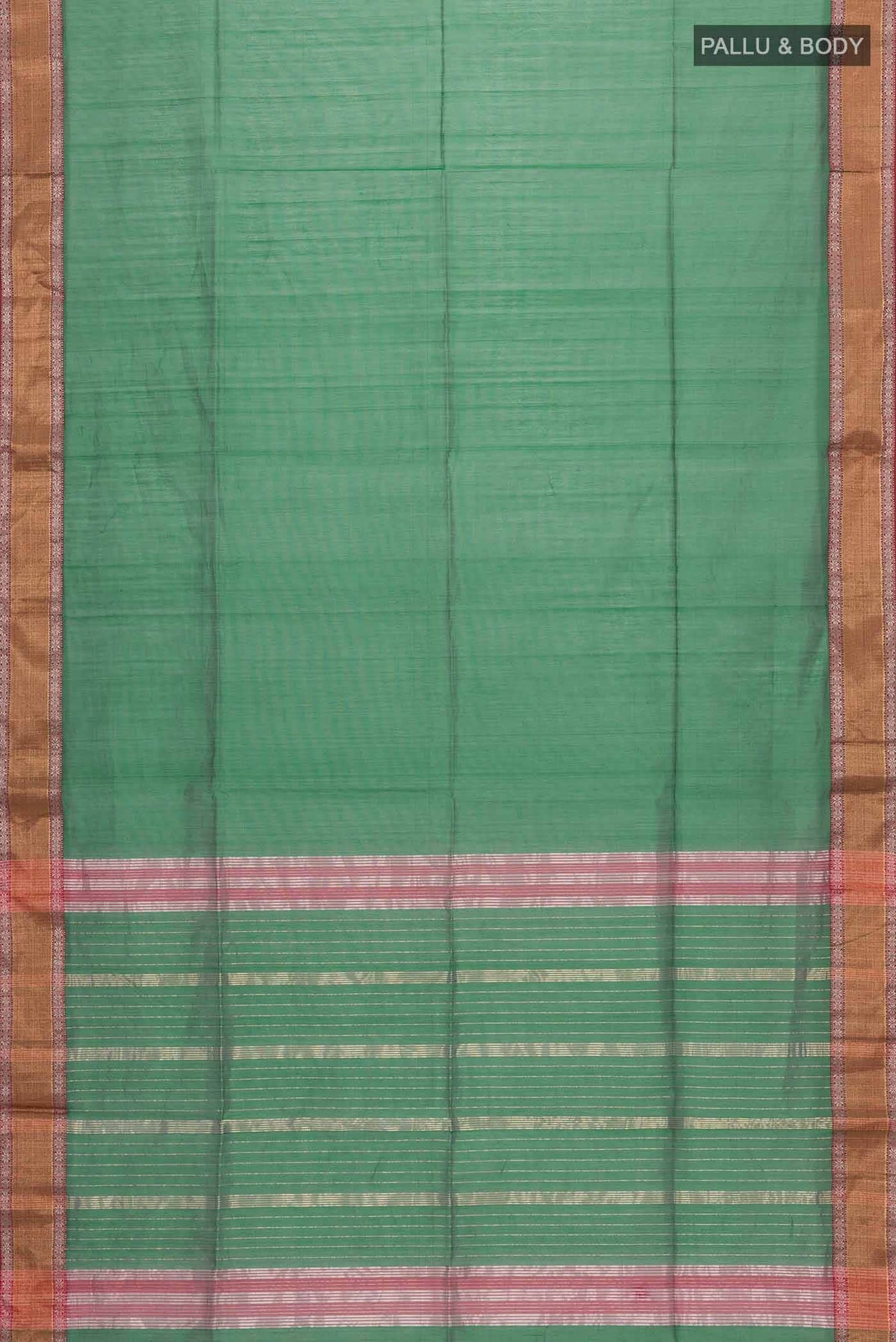 Green Maheshwari Silk Cotton Saree