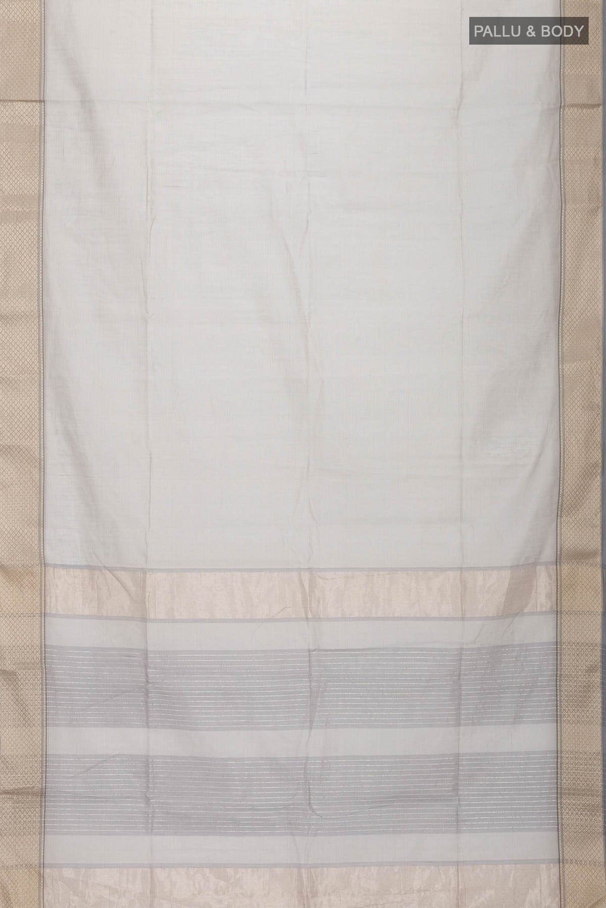Grey Maheshwari Silk Saree