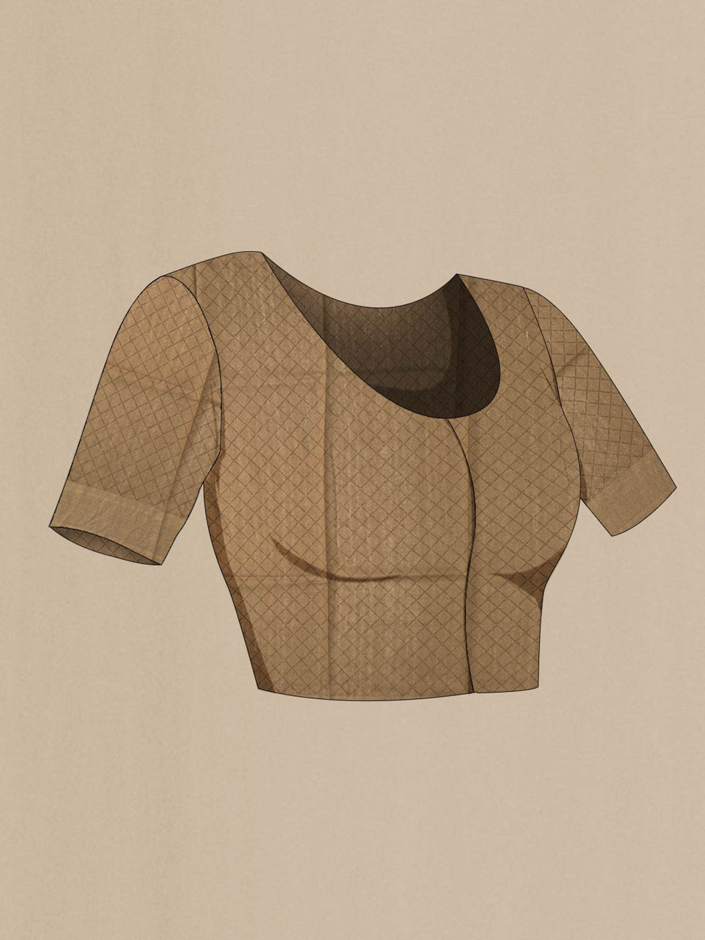 Brown Bhagalpuri Tussar Silk Saree