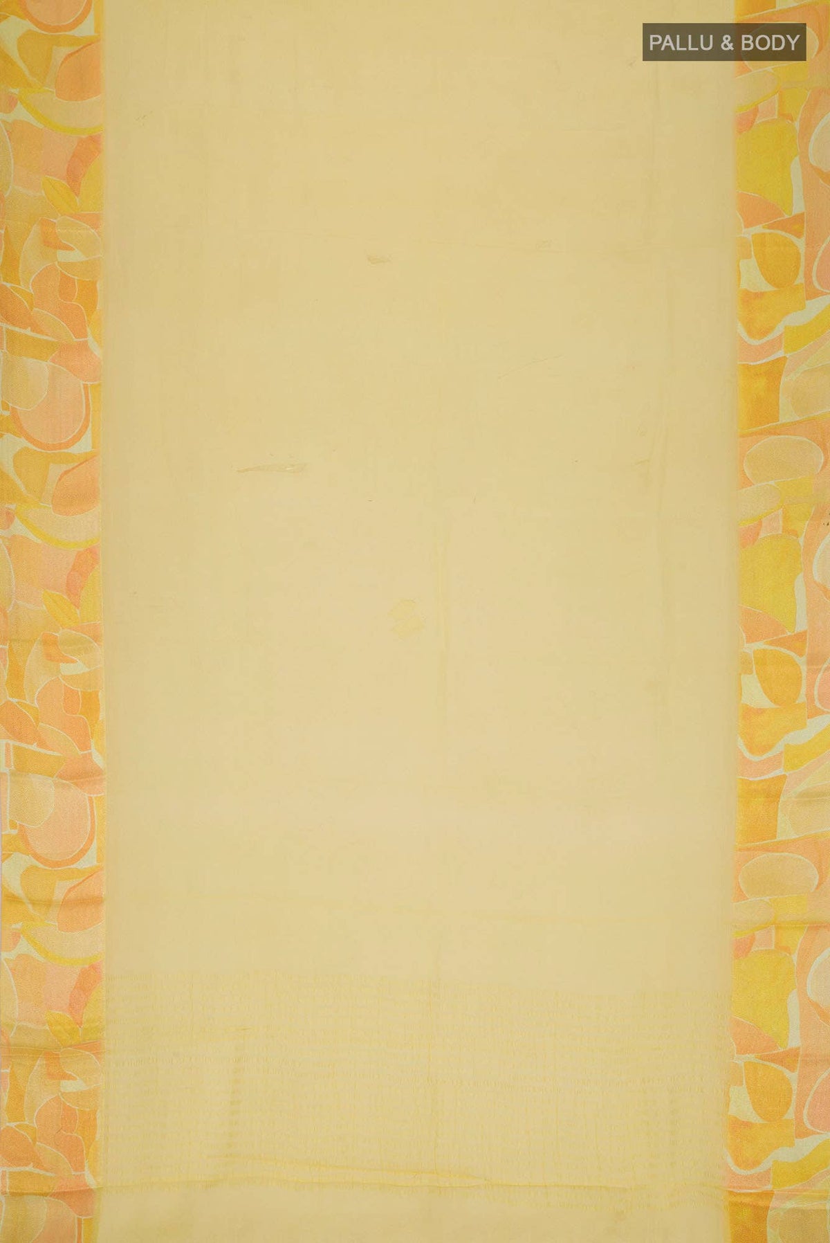 Lemon Yellow Chiffon Saree