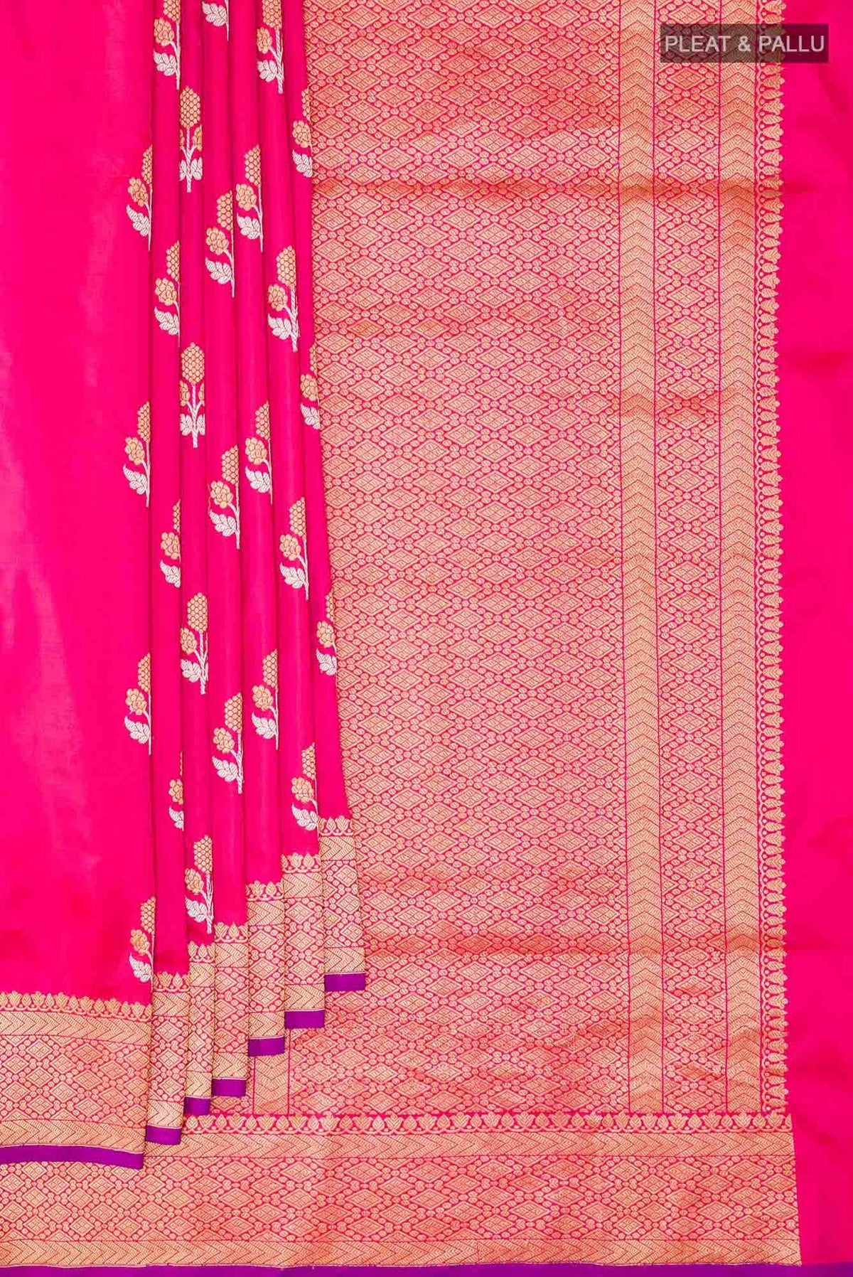 Pink Banarasi Silk Saree