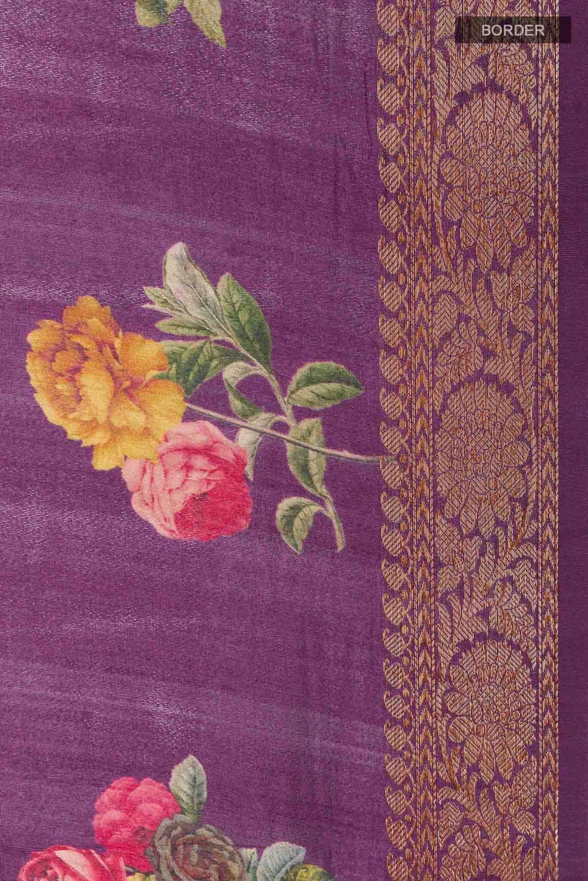 Purple Tussar Saree