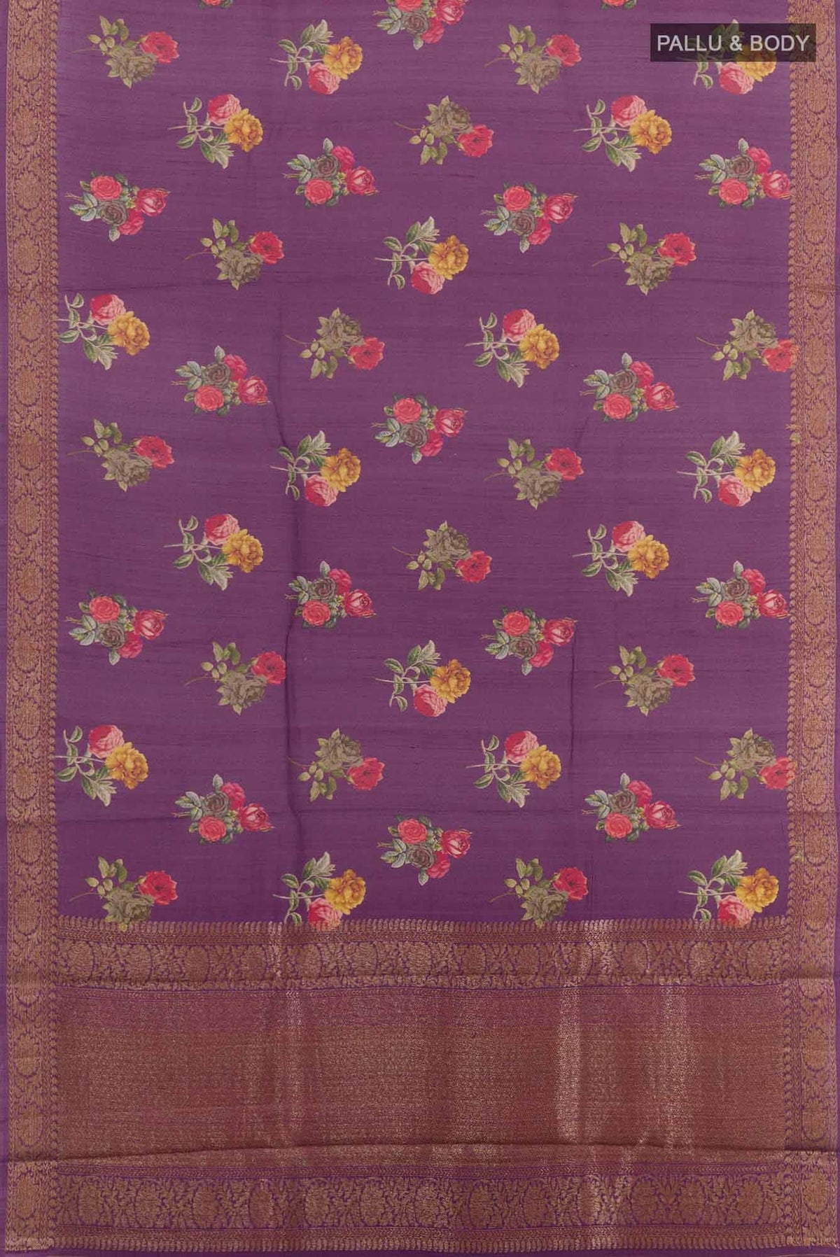 Purple Tussar Saree