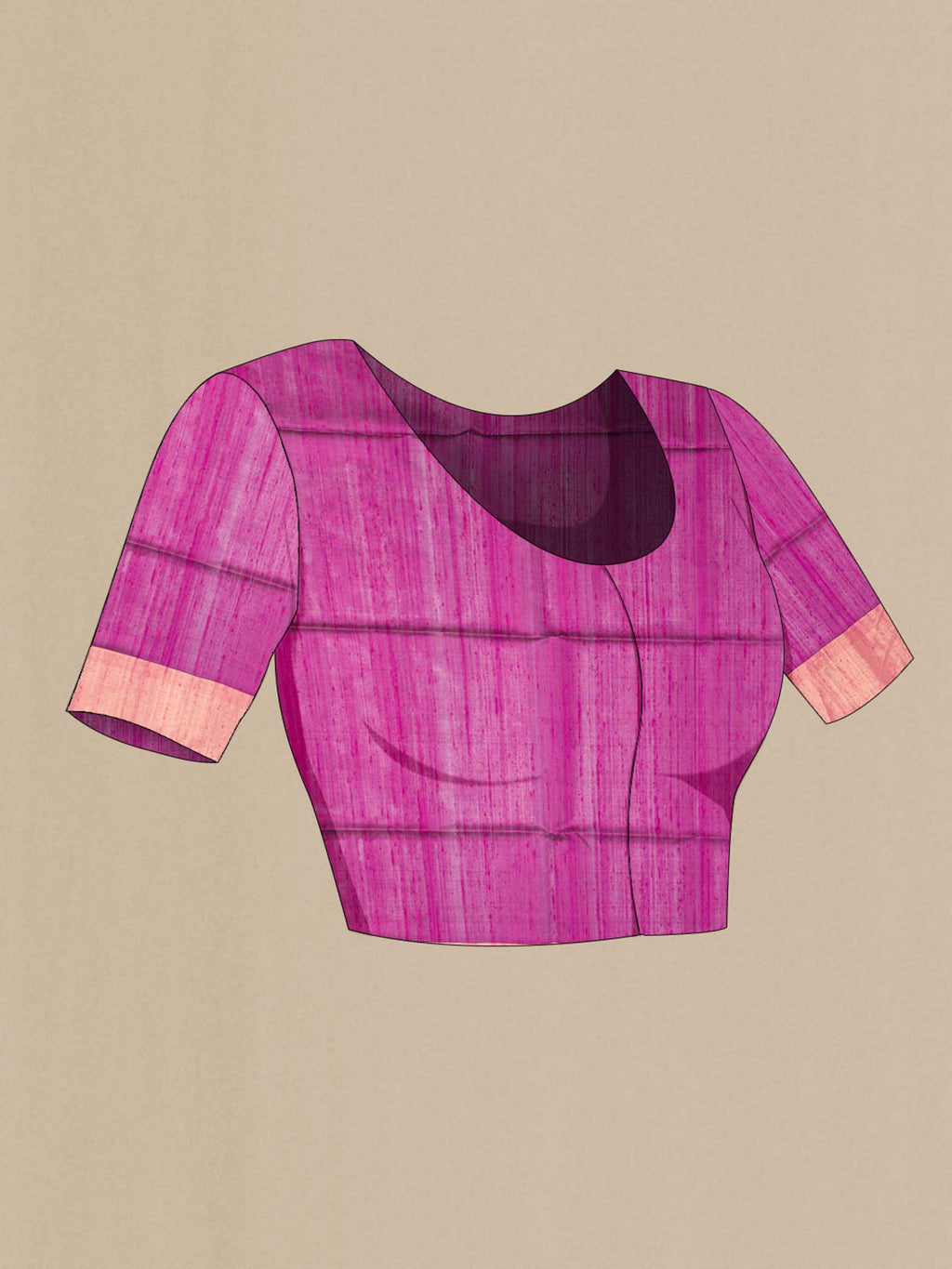 Magenta Raw Silk Saree