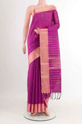 Magenta Raw Silk Saree