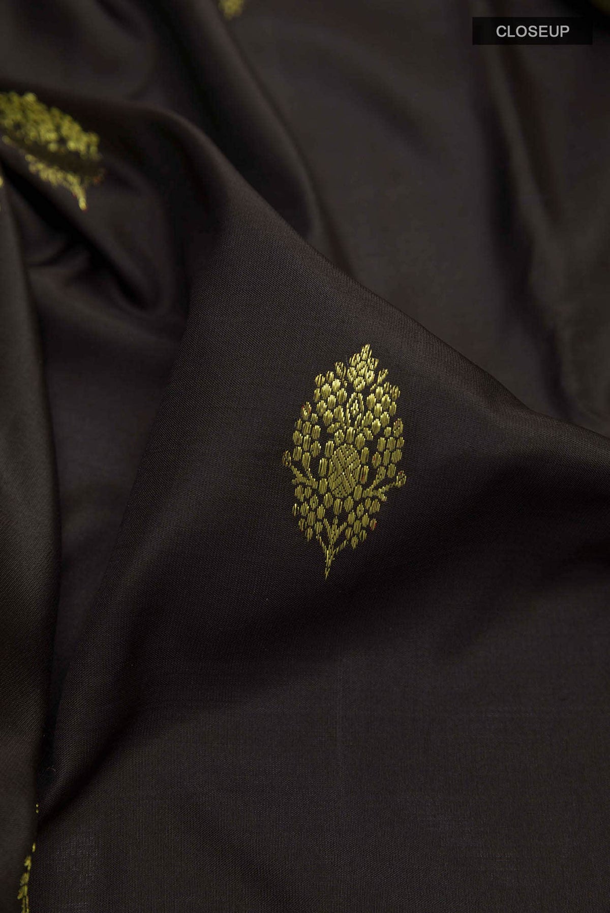 Black Kanchipuram Silk Saree