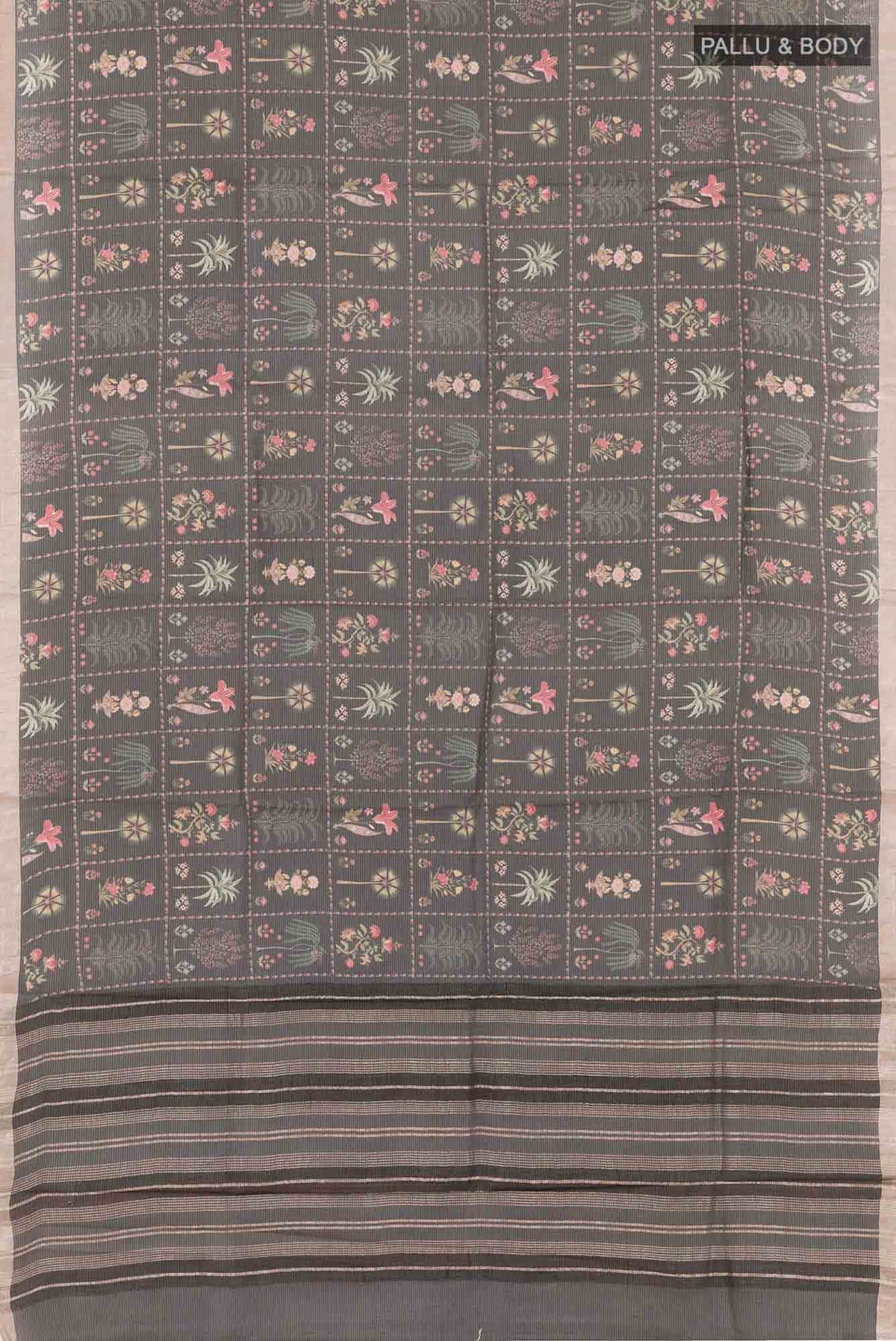 Black Tussar Saree