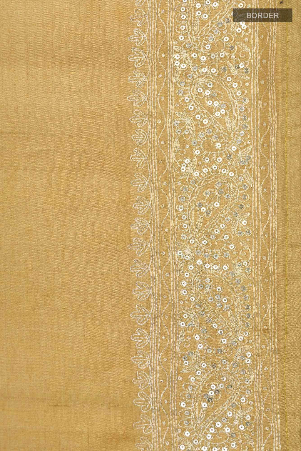 Beige Bhagalpuri Tussar Silk Saree