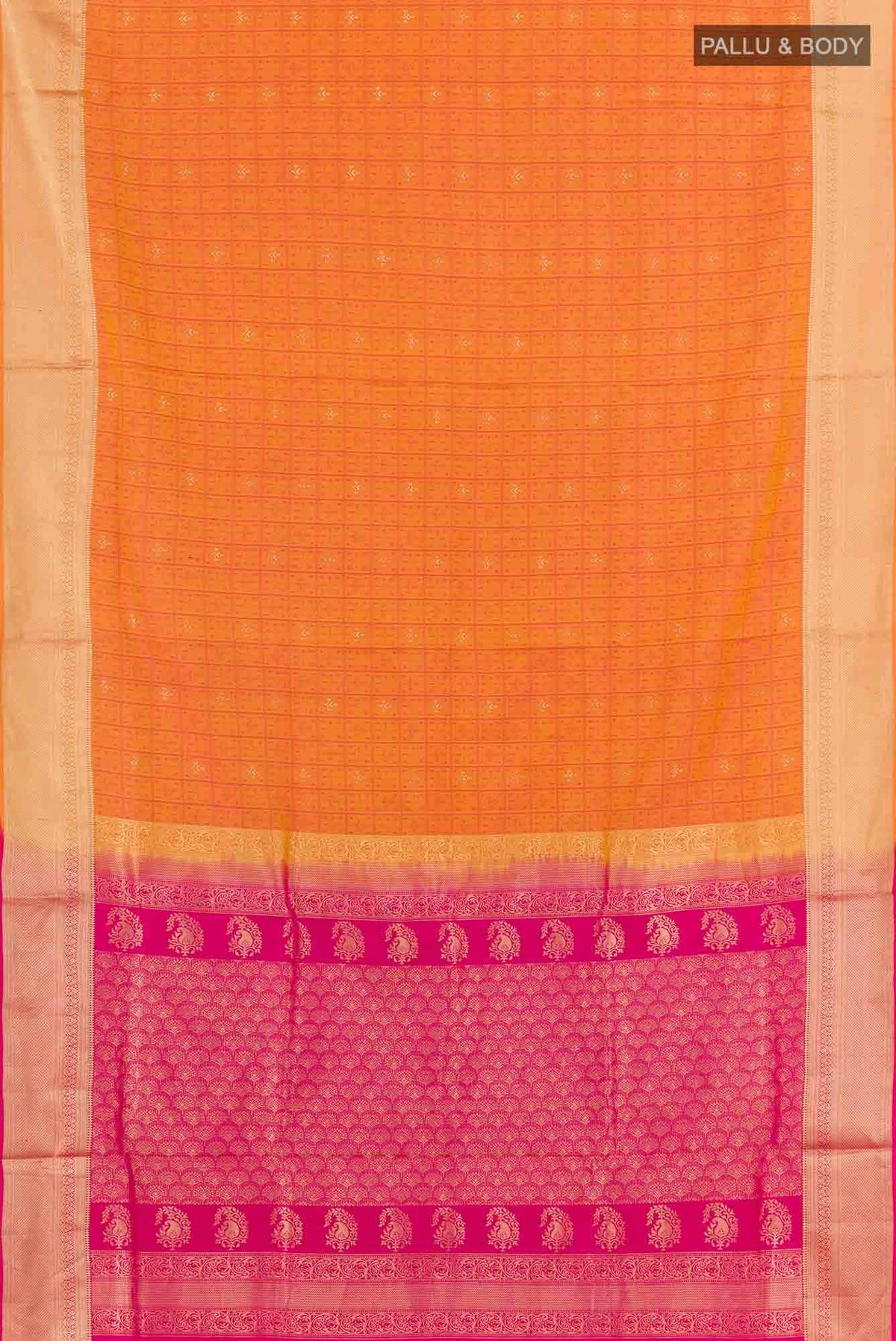 Brick Orange Soft Silk Saree