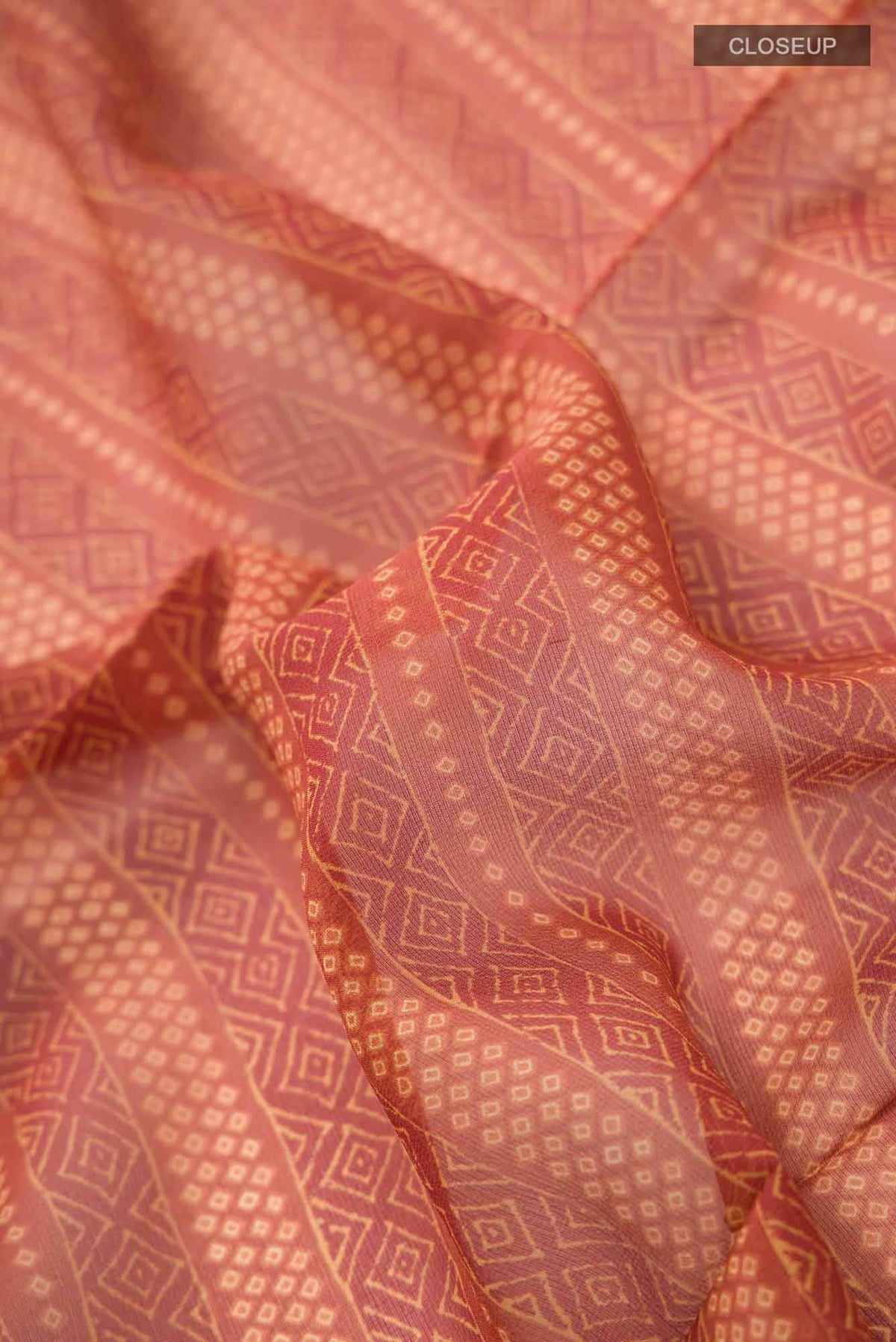 Rust Mysore Georgette Saree