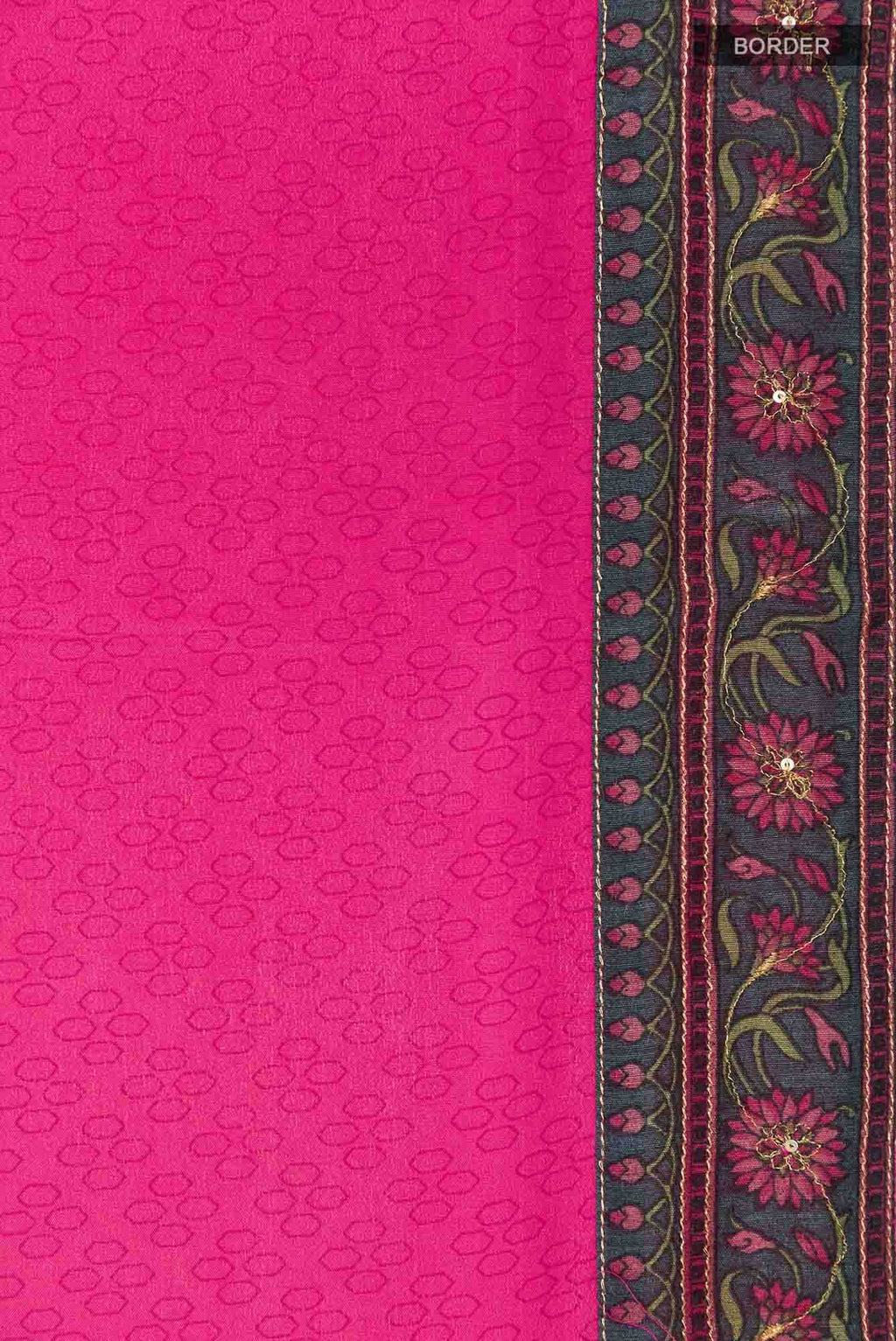 Pink Mysore Crepe Saree