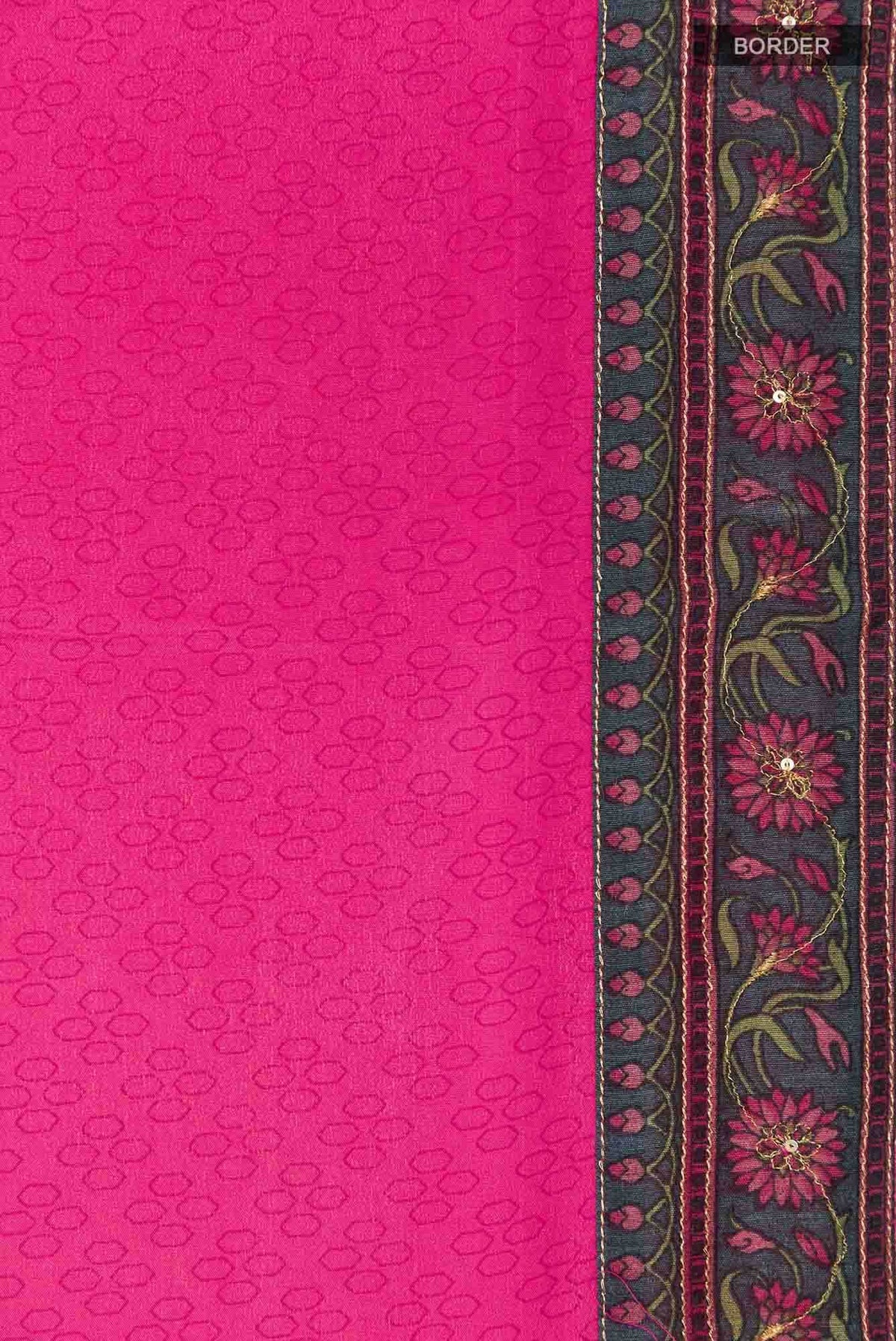 Pink Mysore Crepe Saree