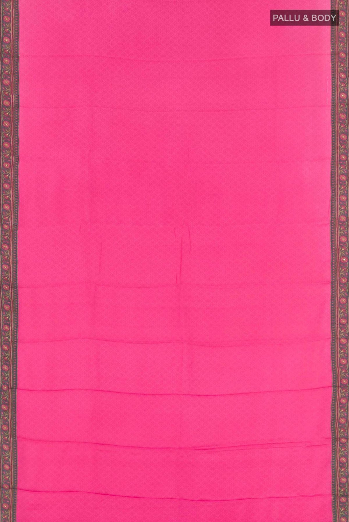 Pink Mysore Crepe Saree
