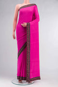 Pink Mysore Crepe Saree