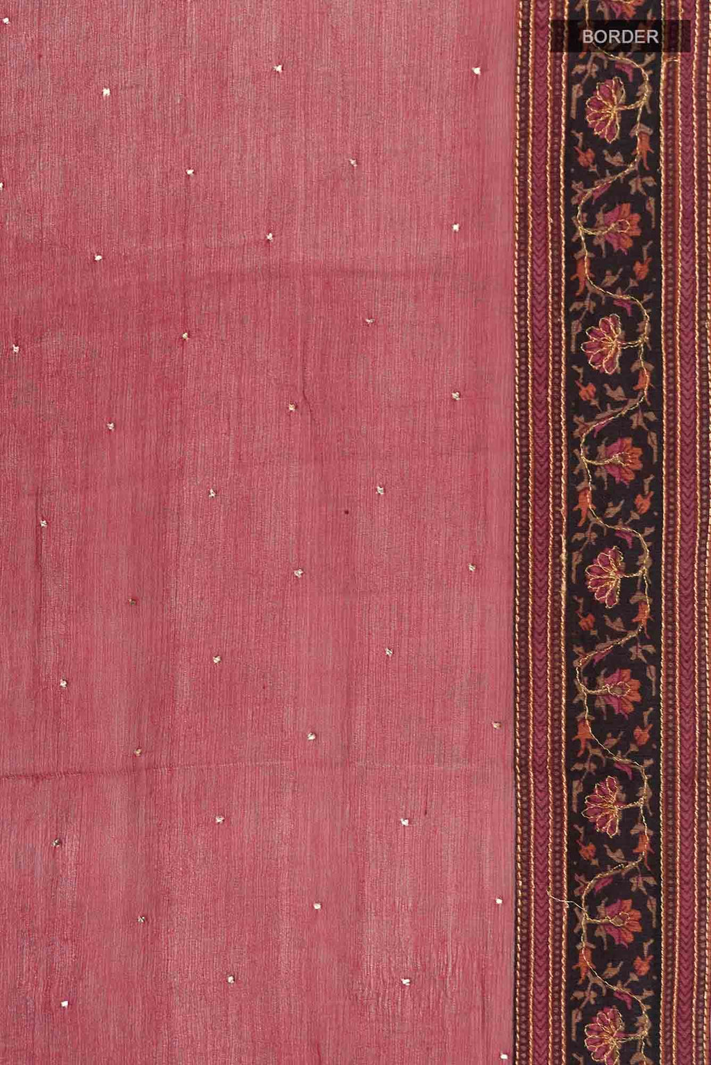 Maroon Mysore Chiffon Saree