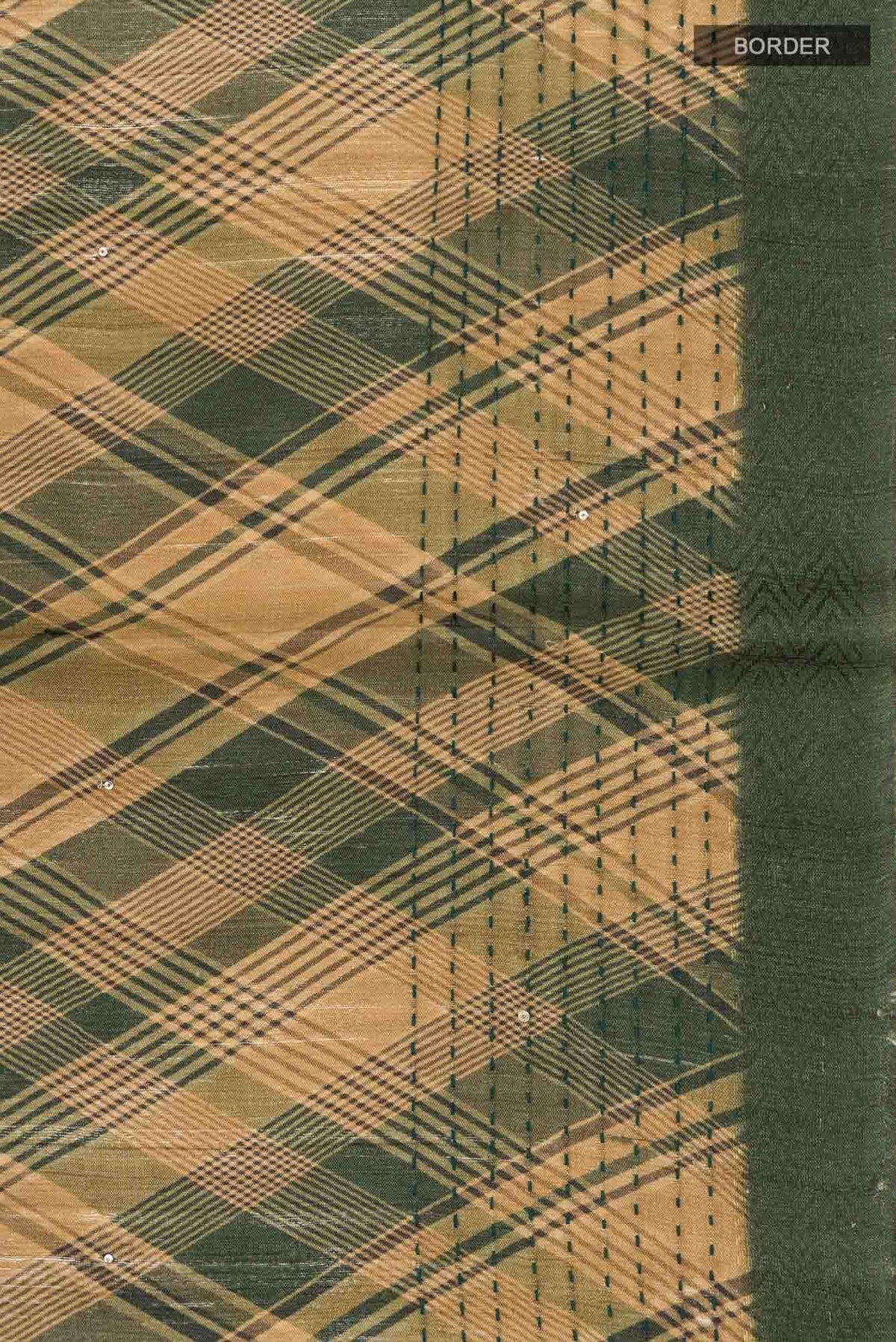 Green Bhagalpuri Tussar Silk Saree