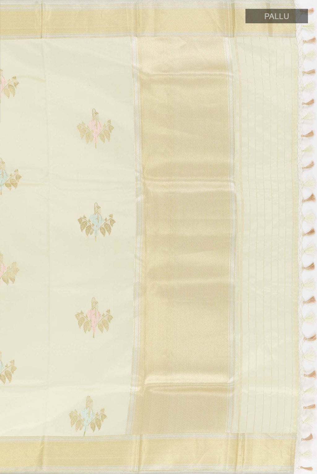 Off White Banarasi Silk Saree