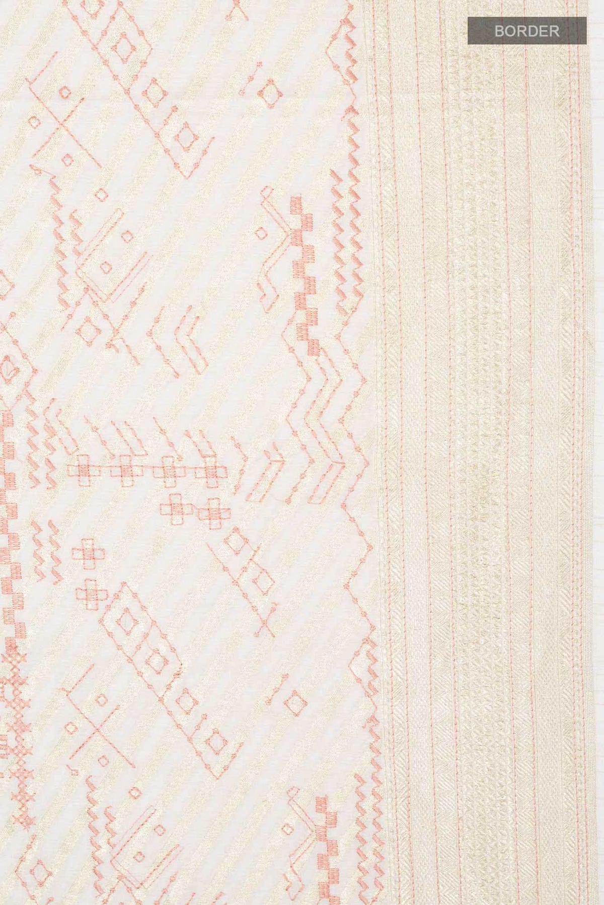 Beige Tussar Silk Saree