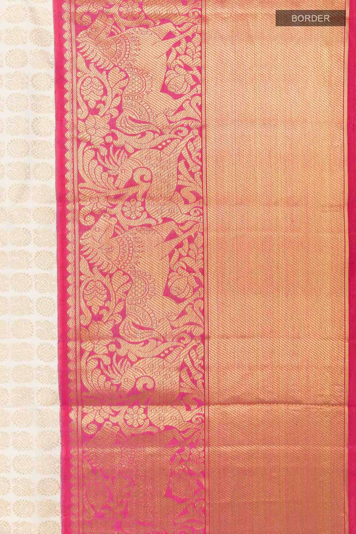 Off White Kanjivaram Silk Saree